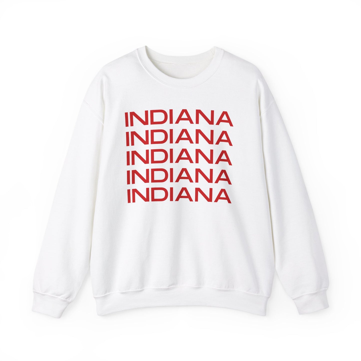 INDIANA Hoosiers Football IU Football Crewneck in White | CIGNETTI | I WIN