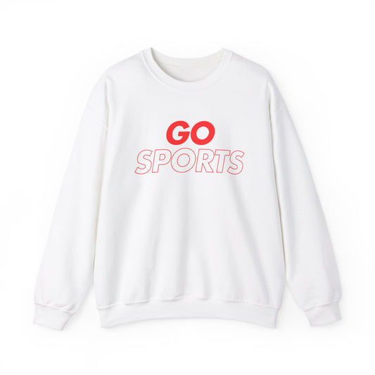 GO SPORTS in Red Unisex Heavy Blend™ Crewneck Sweatshirt