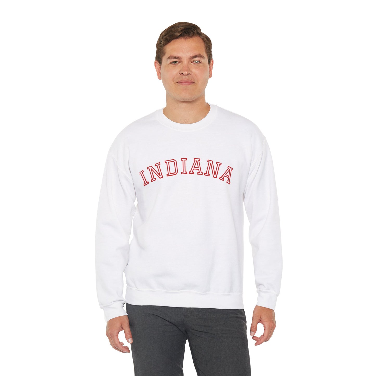 INDIANA Hoosiers Football IU Football Crewneck in White | CIGNETTI | I WIN