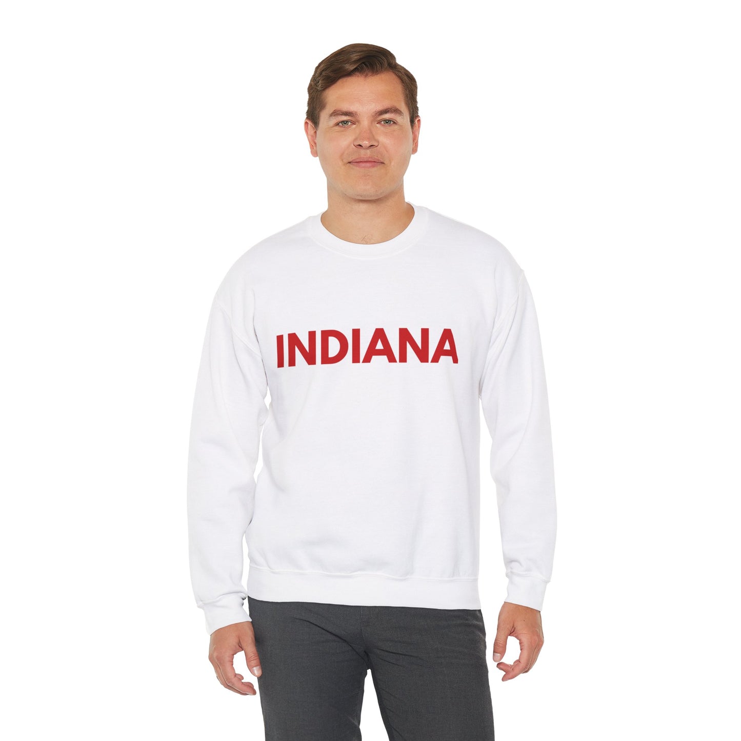 INDIANA Hoosiers Football IU Football Crewneck in White | CIGNETTI | I WIN