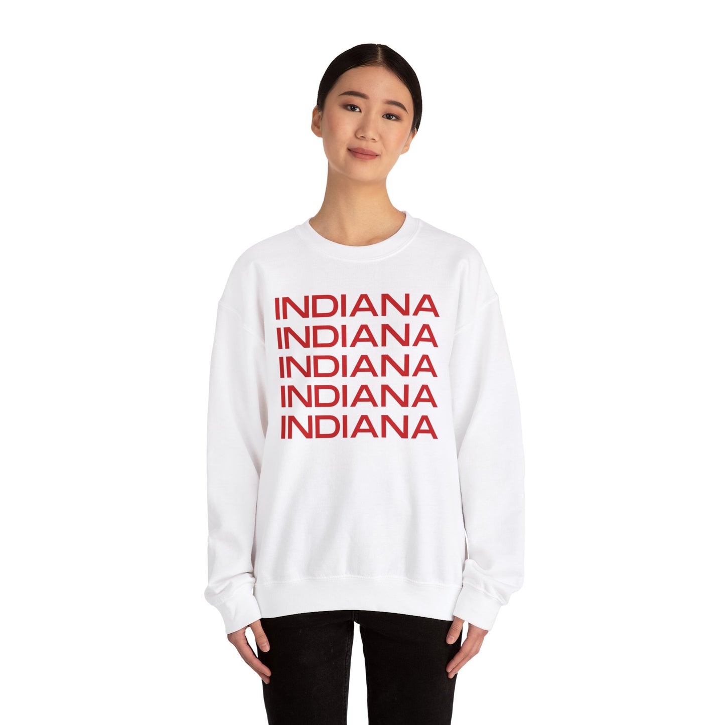 INDIANA Hoosiers Football IU Football Crewneck in White | CIGNETTI | I WIN